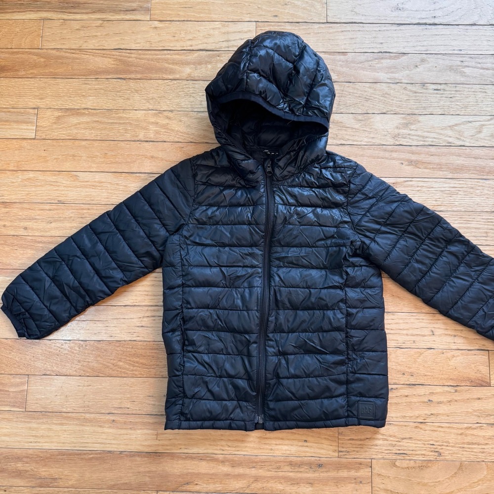 Gap Kids Black Primaloft P.U.R.E. Water Resistant Puffer Jacket XS 4-5 Packable